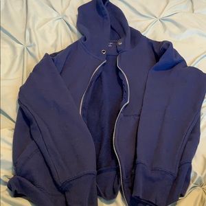 Blue zip hoodie